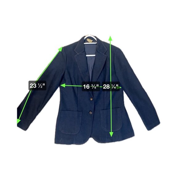 Vintage Shirley Of Atlanta Womens Denim Blazer Jacket Size 14 - Picture 7 of 7